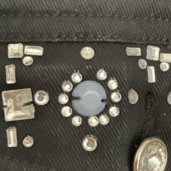 Ruby Rd Black Rhinestone Embellished Jean Jacket - Picture 12 of 13
